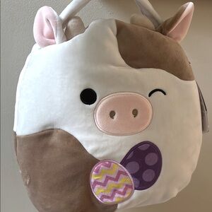 SquismallowCow Plush Basket , Torsten (nwt) Ronnie the cow